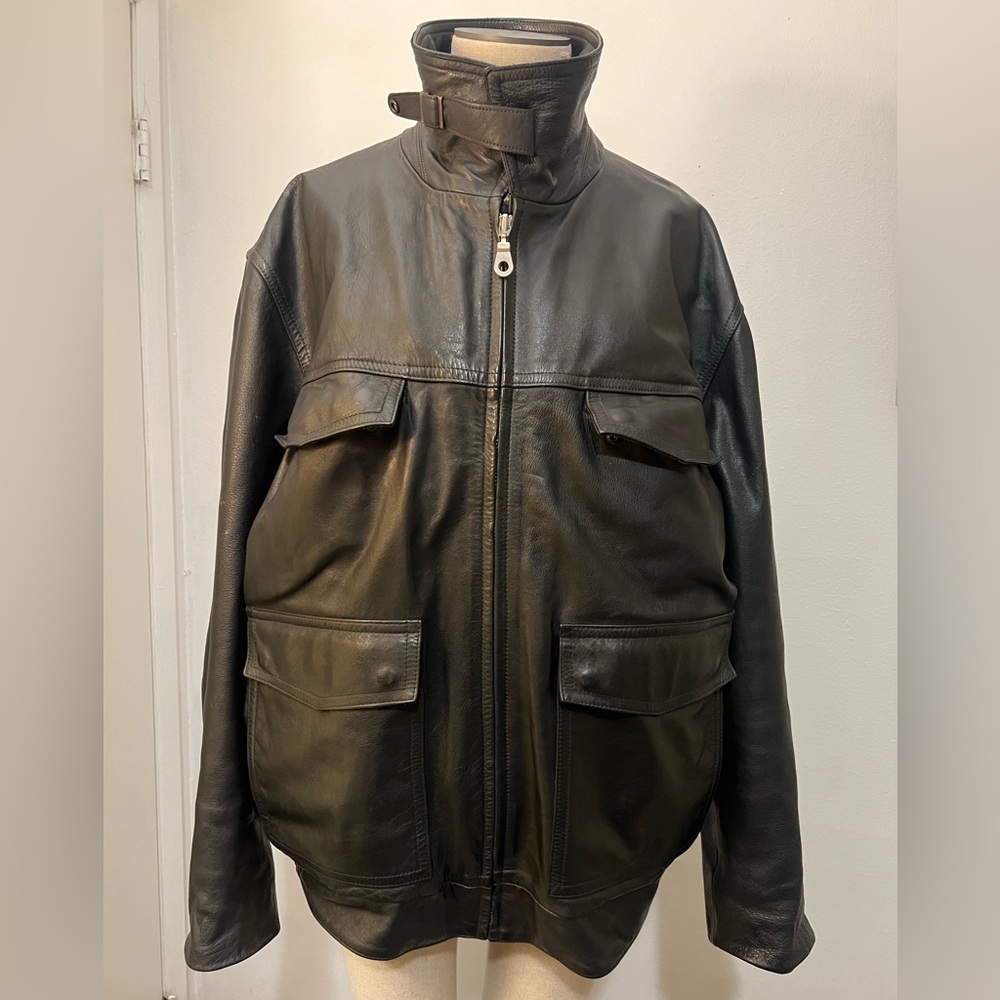 Vintage Black Leather Jacket